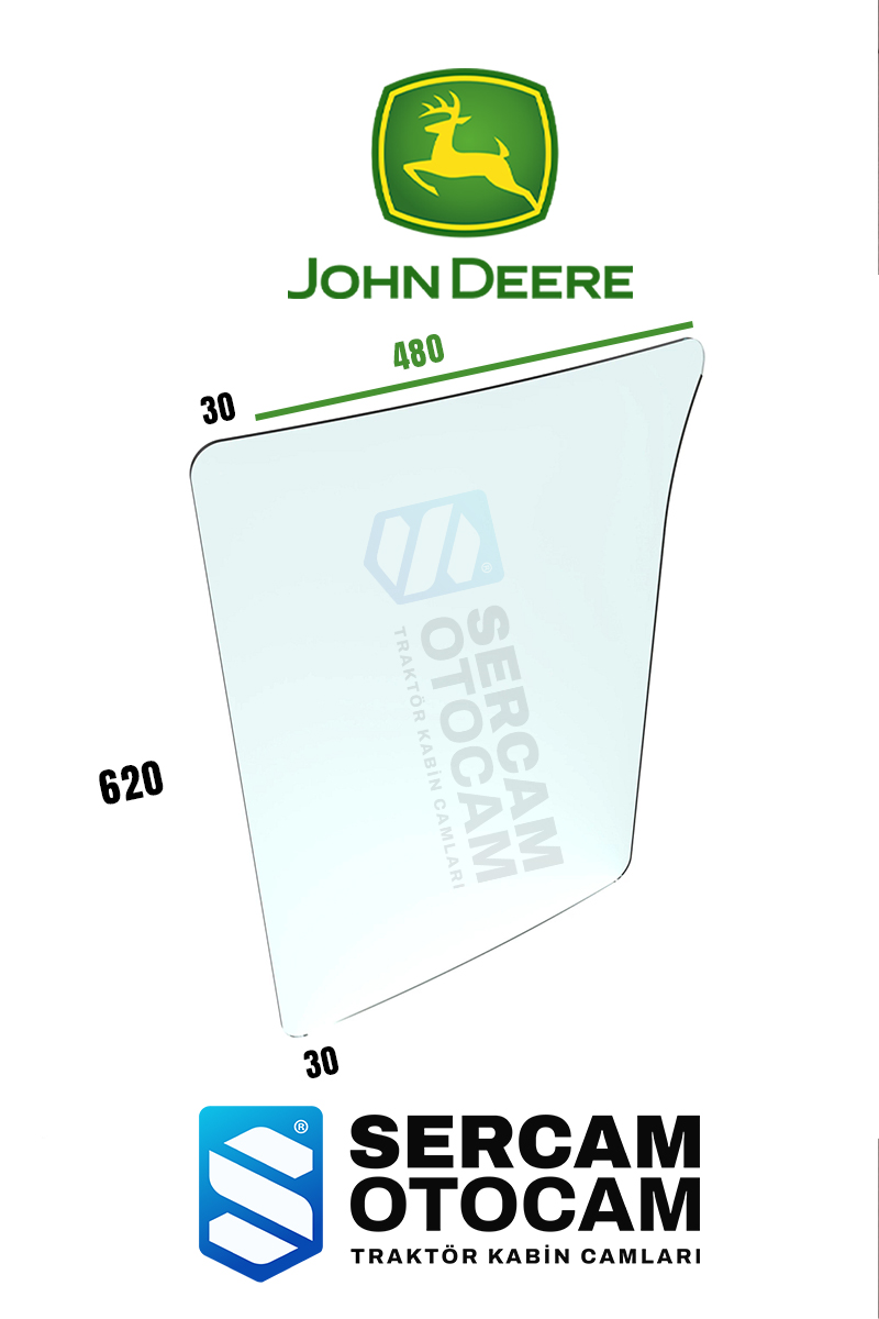 John Deere 6110 Lower Right Windshield | L78534 (Right Knee Pad)